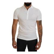 Dolce & Gabbana Logo Polo T-shirt Kortärmad Vit White, Herr