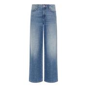 Marella Ribes Jeans med Strass Dekorationer Blue, Dam