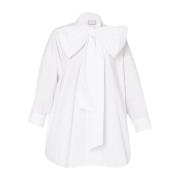 Liu Jo Oversize Skjorta med Båg Detalj White, Dam