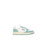 Autry Låg Topp Vita Sneakers Medalist Blue, Dam