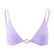 Melissa Odabash Lavendel Bikini Top med Guld Trim Purple, Dam