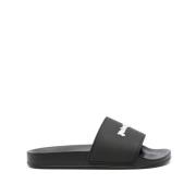 Palm Angels Essential Logo Pool Slider Flip Flop Black, Dam