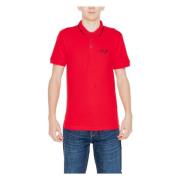 Emporio Armani EA7 Röd Knäppt Polotröja Red, Herr