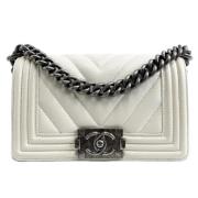 Chanel Vintage Pre-owned Laeder crossbodyvskor White, Dam