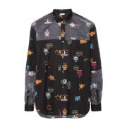 Comme des Garçons Runway Style All-Over Print Skjorta Multicolor, Herr