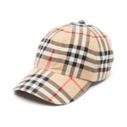 Burberry Vintage Check Beige Keps Beige, Dam