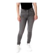 Replay Skinny Fit Jeans Gray, Dam