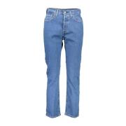 Levi's Blå Bomull 5-Ficka Jeans med Logo Blue, Dam