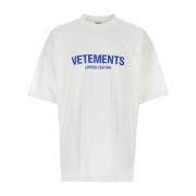 Vetements Klassisk Vit Bomull T-shirt White, Dam