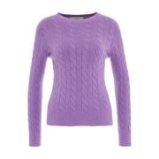 Kaos Round-neck Knitwear Purple, Dam