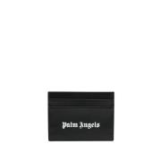 Palm Angels Svart Plånbok med Strukturerad Logotyptryck Black, Herr