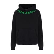 Palm Angels Svarta Tröjor Säsongslogo Hoody Black, Herr