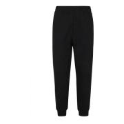 Alexander McQueen Svart Bomull Jogger Byxor Aw24 Black, Herr