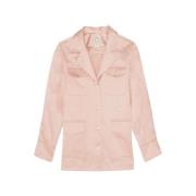 Ines De La Fressange Paris Neva jacket in pink cotton satin Pink, Dam