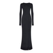 Balenciaga Maxi Lingery Klänning Black, Dam