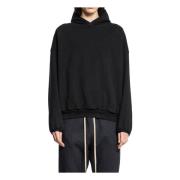 Fear Of God Svart Bomullsfleece Hoodie Black, Herr