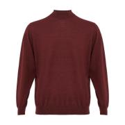 Colombo Bordeaux Cashmere Silk Sweater Red, Herr