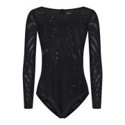 Blanca Vita Elegant Top med Girocollo Hals Black, Dam