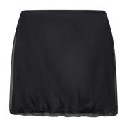 Blanca Vita Satin-Minikjol Black, Dam