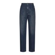 MM6 Maison Margiela Indigo Wide Leg Denim Jeans Blue, Herr