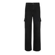 7 For All Mankind Svarta Jeans för Kvinnor Ss24 Black, Dam