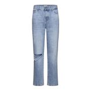 7 For All Mankind Blå Jeans med Ripped Detaljer Blue, Dam