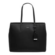 Calvin Klein Stilren Tote Bag med Magnetlås Black, Dam