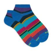 Gallo Multifärgade Randiga Bomulls Ankelsockor Multicolor, Dam