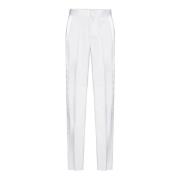 Givenchy Vita Wide Leg Byxor med Sidoband White, Herr