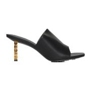 Givenchy Svart Cube Mules Slim Häl Black, Dam