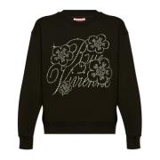 Kenzo Blommigt Sweatshirt Black, Dam