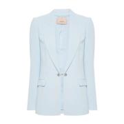 Twinset Blå Tear Blazer Jacka Blue, Dam