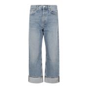Agolde Klassiska Denim Jeans Blue, Dam