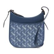 Coach Pre-owned Pre-owned Canvas axelremsvskor Blue, Dam