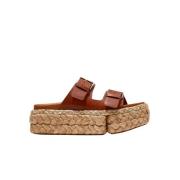 Clergerie Dubbel spänne Quiana2 sandal Brown, Dam