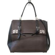 Prada Vintage Pre-owned Laeder handvskor Brown, Dam