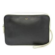 Celine Vintage Pre-owned Laeder kuvertvskor Black, Dam