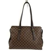 Louis Vuitton Vintage Pre-owned Tyg axelremsvskor Brown, Dam