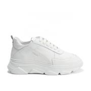 Copenhagen Studios Vita Läder Platform Sneakers White, Dam