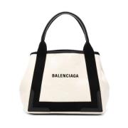 Balenciaga Vit Toteväska med Marinblå Accenter Multicolor, Dam