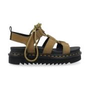 Dr. Martens Nartilla Mocka Sandal Grön Beige Green, Dam