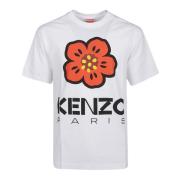 Kenzo Blommig Klassisk T-shirt White, Herr