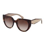 Prada Stiliga solglasögon för en trendig look Brown, Dam