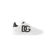 Dolce & Gabbana Läder sneakers White, Dam