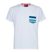 Gallo Italiensk Bomull T-shirt med Multifärgade Ränder Multicolor, Her...