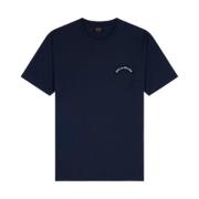 Paul & Shark Bomull Shark Print T-Shirt (Blå) Blue, Herr