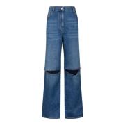 JW Anderson Cut Out Denim Jeans Blå Blue, Dam
