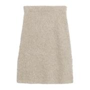 By Malene Birger Alpaca Wool-Blend Mini Skirt Beige, Dam