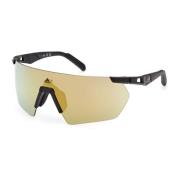Adidas Matte Black/Light Brown Sunglasses Sp0066 Black, Unisex