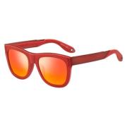 Givenchy Röd Spegel Solglasögon GV 7016/N/S Orange, Unisex